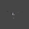 Dark Colored Fish With Wing Like Fins And Streamlined Body Structure 3d model