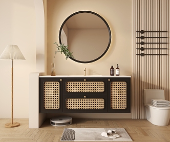 Retro bathroom cabinet 3d model