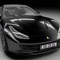 Black Ferrari Sports Car Sleek Exterior