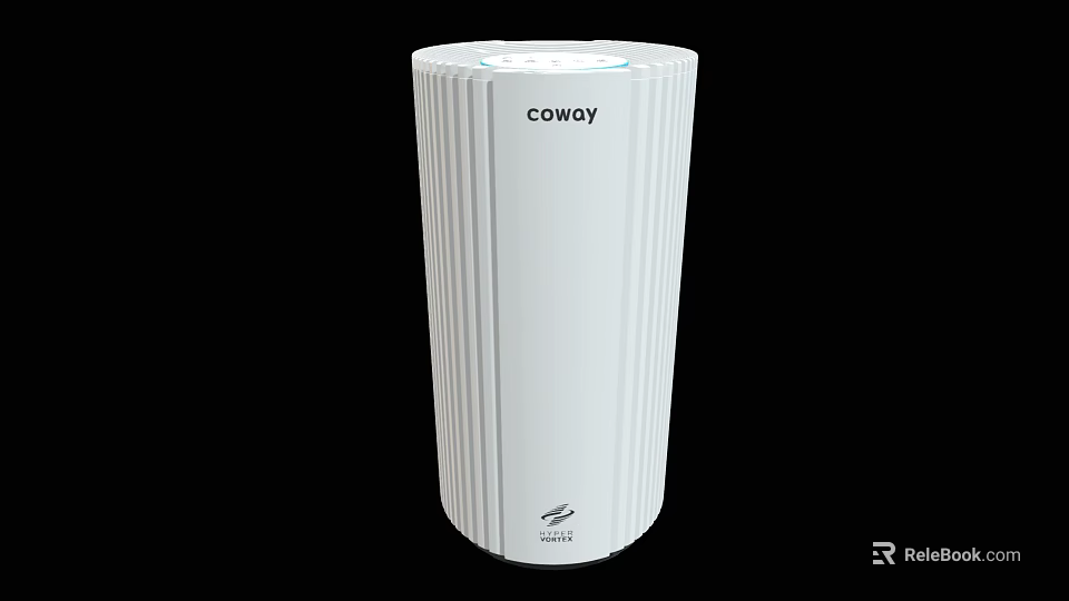 Coway AP-1019C White Cylindrical Air Purifier for Home Daily Use 3d model 