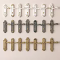 Assorted Door Handles With Ornate Designs And Various Colors On 3d model