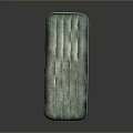 Green Inflatable Mattress With Marble Texture Light Colored Edges And Rectangular Shape