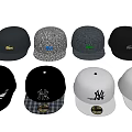 Stylish Hats Collection Featuring Different Designs Brand Logos And Colors