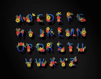 Cartoon Plant Letter Beautiful Chen Shape Wall Decorative Silhouette 3d model