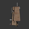 Wooden Metal Laundry Drying Rack With Platform Base And Side Shelf