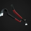 Heavy Duty Black And Red Pry Bars For Construction And Demolition Work