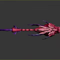 Vibrant 3D Dragon Model With Pink Purple Blue Wings Sleek Body And Yellow Eyes