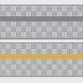 Gray And Yellow Striped Municipal Road Pavement Design With Brick Pattern 3d model