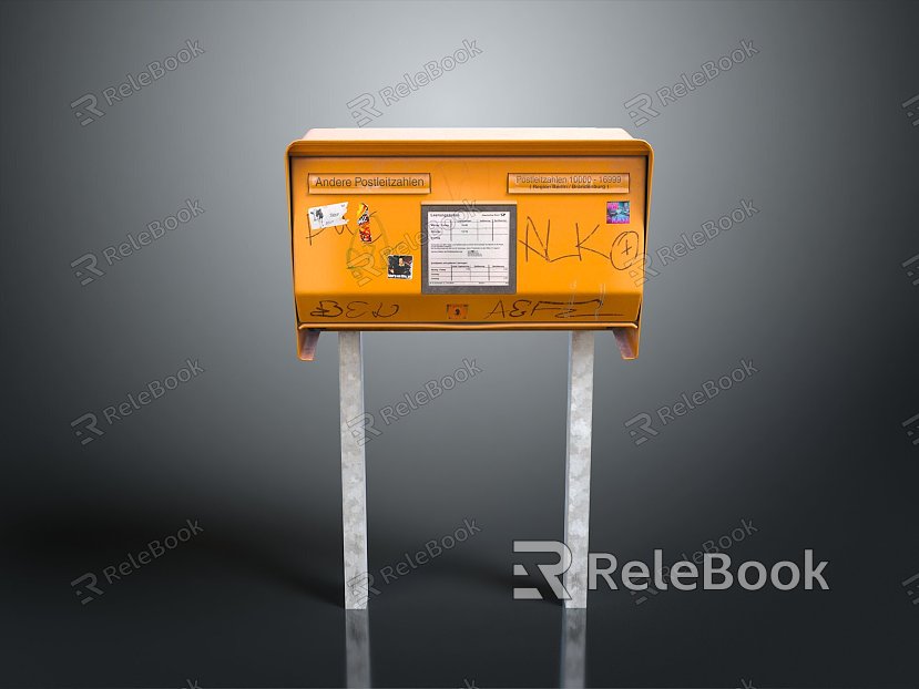 Mailbox mailbox mailbox tin mailbox old mailbox items model