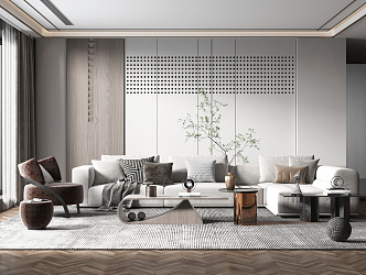 Modern Living Room Simple Living Room 3d model