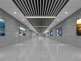 railway station underpass 3d model