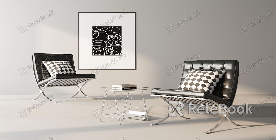 Modern leisure table and chair combination leisure chair model