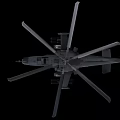 Military Attack Helicopter With Dual Rotors Dark Gray Body And Number 019