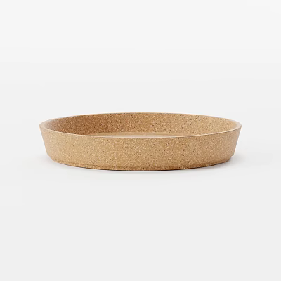 Natural Brown Oval Textured Plate On White Background For Home Use 3d model