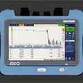 EXO Blue Analytical Device With Screen Showing Charts Data And Black Top Components