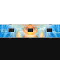 Modern Dynamic Colorful Background Wall With Display Screens And Gradient Colors