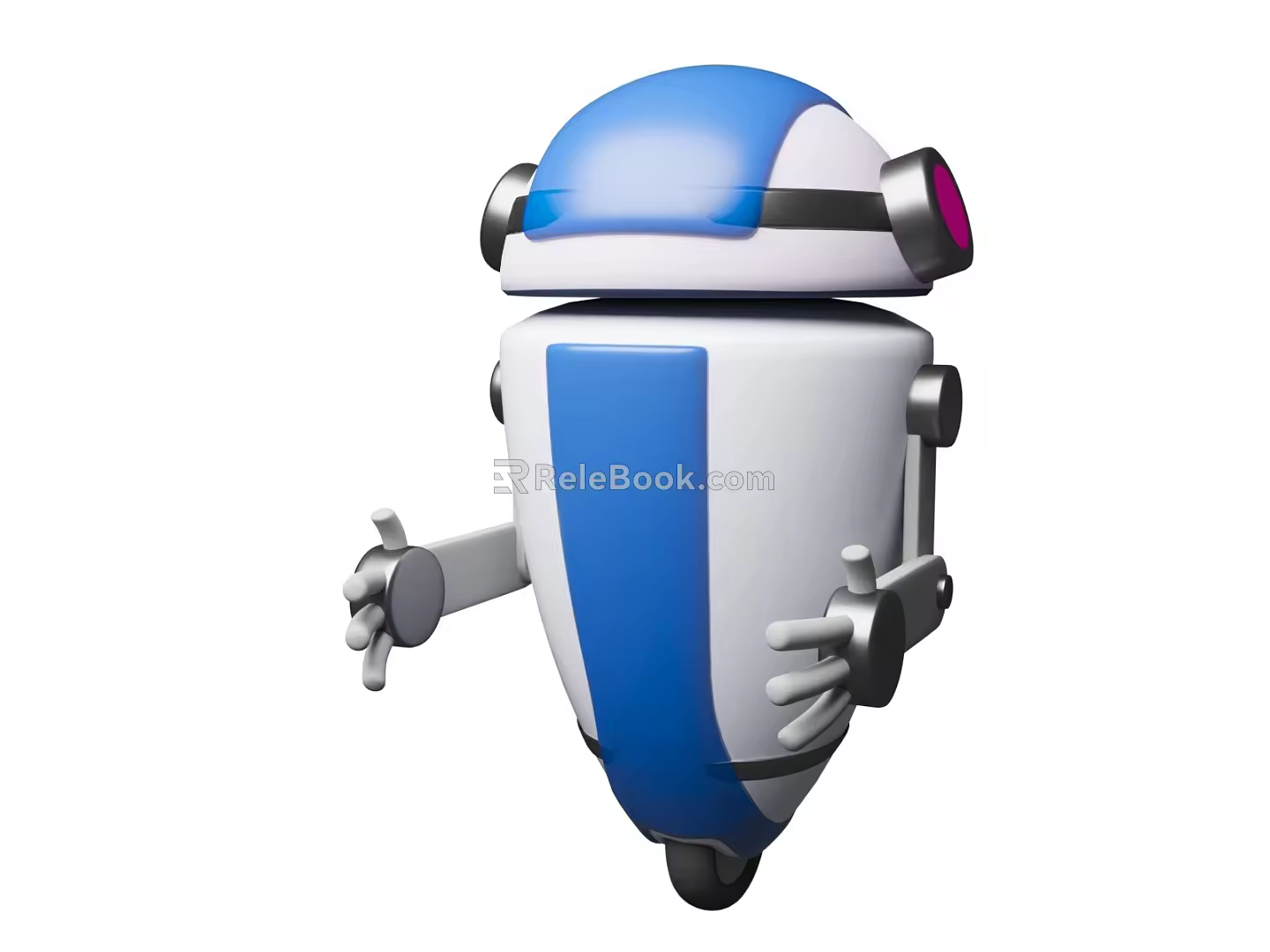 Cartoon robot Q version style Q version of the robot 3d model