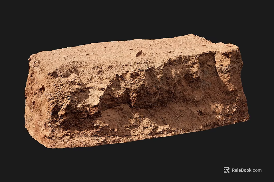 Natural Stone Block Featuring Rough Surface And Natural Texture For Decorative Use 3d model