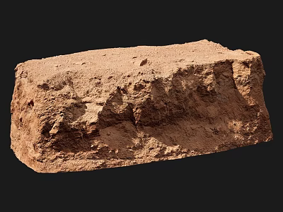 Natural Stone Block Featuring Rough Surface And Natural Texture For Decorative Use 3d model