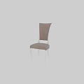 Modern Single Chair With Light Gray Fabric Seat And White Curved Legs