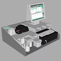 Commercial POS Equipment With Touchscreen Monitor Keyboard Cash Drawer And Receipt Printer