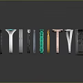 Chic Multi Colored Rings Showcasing Metallic And Textured Bands With Shiny Finish