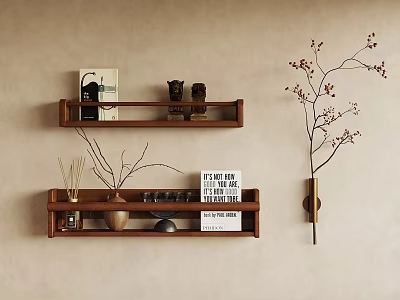 Middle Ancient Storage Rack Middle Ancient Style Bookshelf Bookshelf Storage Rack Decorative Rack Plant Middle Ancient Retro Bookshelf Decorative Rack 3d model