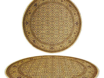 Exquisite Patterned Round Carpets For Home Decor 3d model