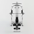 Multifunctional Fitness Equipment With Seated Bench Barbell And Cable System