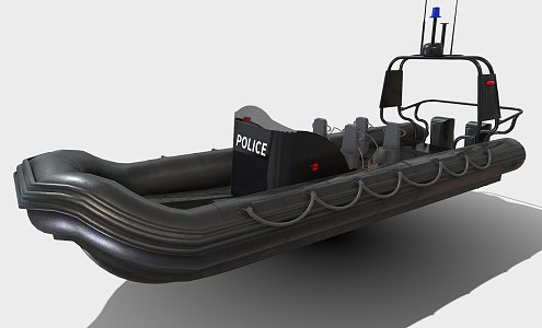 The Modern Police Ship 3d model