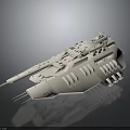 Futuristic Spaceship Model Detailed White Structure With Advanced Design For Cosmic Exploration 3d model