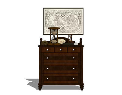 European-style hourglass decorations 3d model