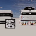 Stacked Books And Magazines With Colorful Covers And Various Titles