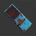 Vintage Blue Truck With Rusty Details And Red Accents Classic Design