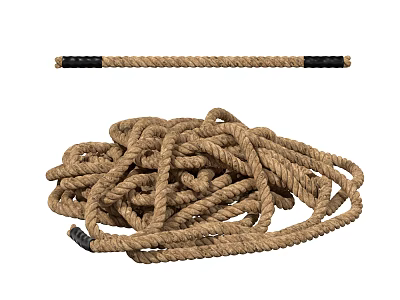 Modern rope hemp rope 3d model