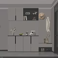 Modern Minimalist Multifunctional Entryway Shoe Cabinet With Built In Lighting And Practical Display Shelves