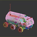 Indian Mars Rover with Six Wheels and Antenna for Space Exploration Mission