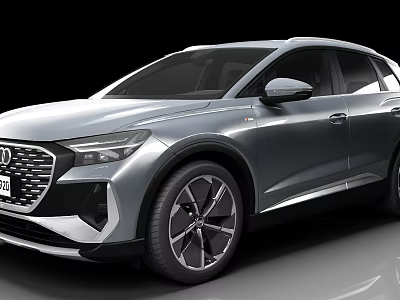 Silver BAIC SUV With Modern Front Design Sporty Wheels And Sleek Body Lines 3d model