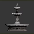 Decorative Multi Tiered Stone Garden Fountain With Sculpture Ornament Design