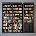 Cabinets with classical books bookcase large bookcase solid wood bookcase 3d model