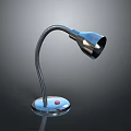 Stylish Metallic Desk Lamp With Flexible Arm And Red Button Base
