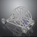Children's Toy Car With Large Spoke Wheel Structure And Frame For Kids Play