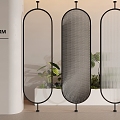 Changhong glass partition screen frosted glass partition 3d model