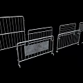 Temporary Metal Fences With Railing Frame Structures And Flat Panel Designs For Events