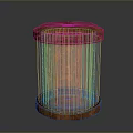 Stylish Decorative Furniture Piece With Wooden Top Base And Transparent Glass Carved Patterns