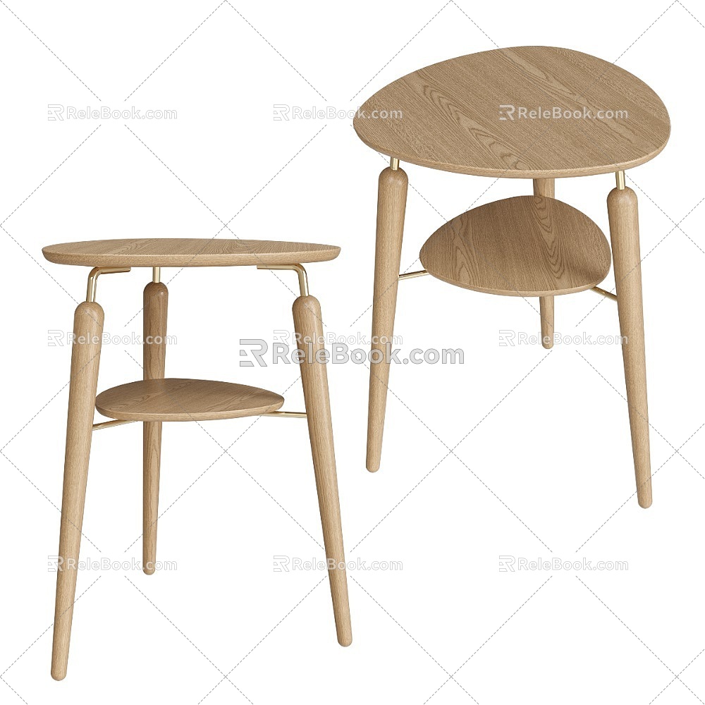 Spot Modern Double Wooden Side Several 18 3d model