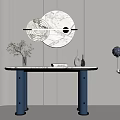 Modern end view table end view bar case 3d model