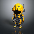 Robot Assistant Small Robot Butler Robot Butler Figure Game Figure 3d model