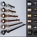 Metallic Decorative Ornament Set With Handles Knobs For Cabinet Furniture