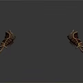 Rustic Medieval Weapon With Leather Straps Metal Spikes And Decorative Armor Design